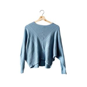 Philosophy Women’s Cropped Knit Baby Blue Sweater Size 2X